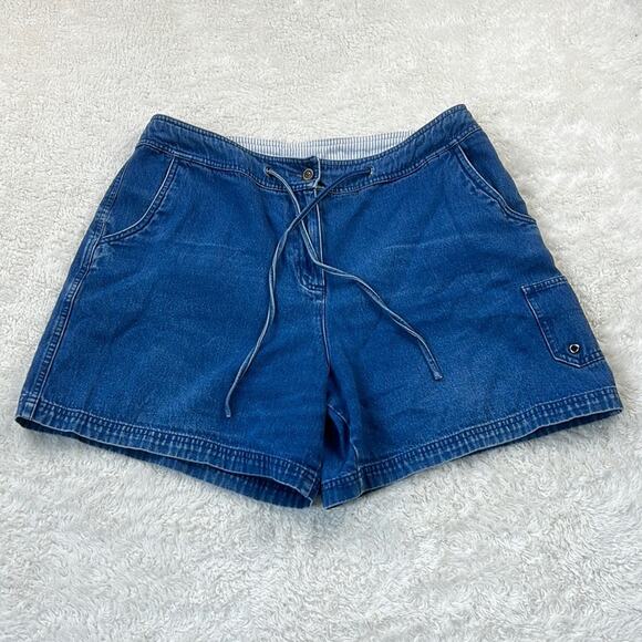 Westbound 100% cotton drawstring waist denim cargo shorts, size 16 - Picture 1 of 9